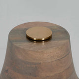 Striped Wood Coffee Table, Natural-Furniture - Accent Tables-High Fashion Home
