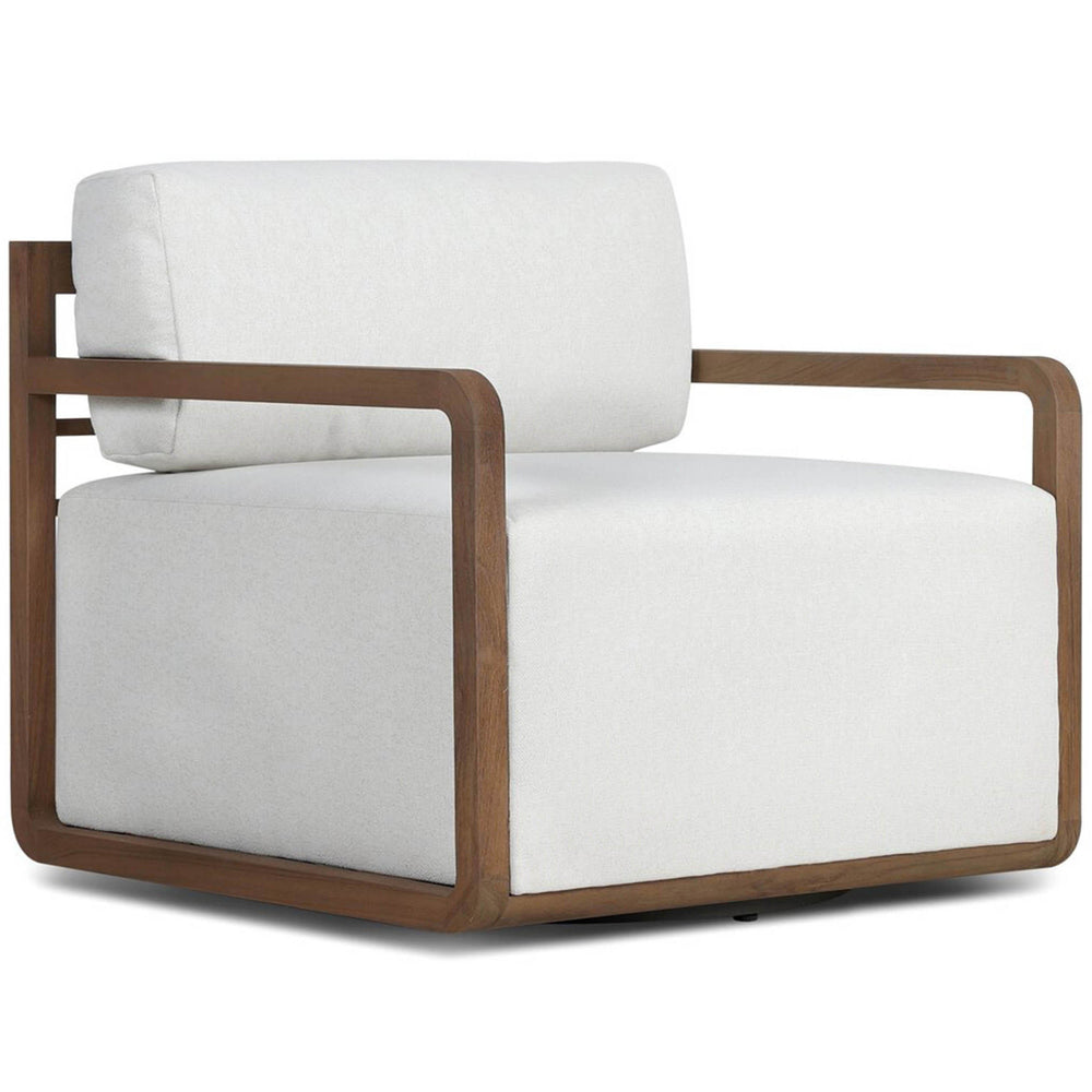 Stroud Outdoor Swivel Chair, Alessi Linen by Four Hands