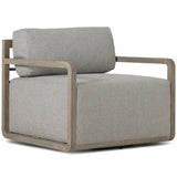 Stroud Outdoor Swivel Chair, Hayes Fog by Four Hands