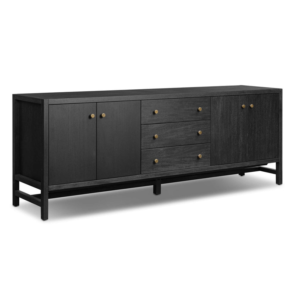 Sullivan Media Console, Black Acacia by Four Hands-Furniture - Storage-High Fashion Home
