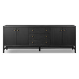 Sullivan Media Console, Black Acacia by Four Hands-Furniture - Storage-High Fashion Home