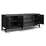 Sullivan Media Console, Black Acacia by Four Hands-Furniture - Storage-High Fashion Home