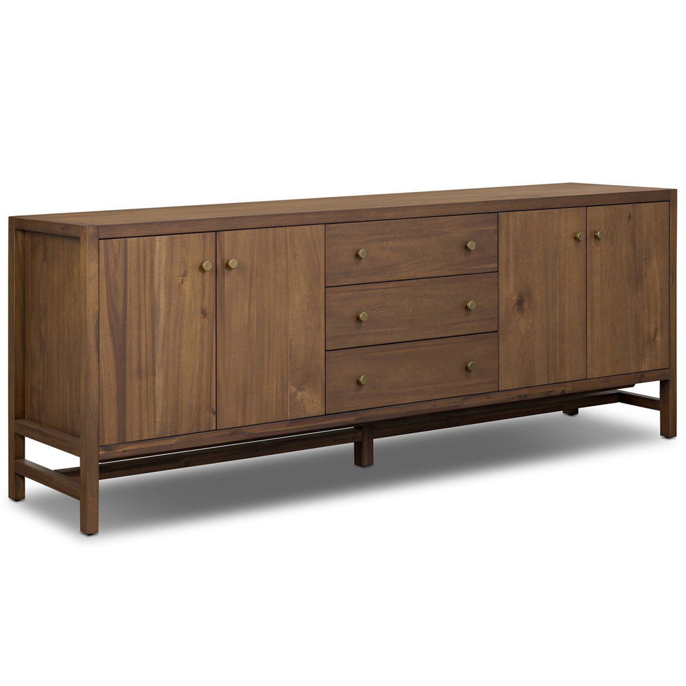 Sullivan Media Console, Saddle Tan by Four Hands-Furniture - Storage-High Fashion Home