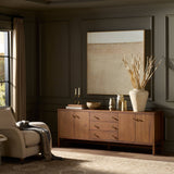 Sullivan Media Console, Saddle Tan by Four Hands-Furniture - Storage-High Fashion Home