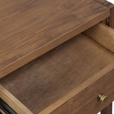 Sullivan Small Nightstand, Saddle Tan by Four Hands-Furniture - Bedroom-High Fashion Home