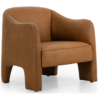 Sully Leather Chair, Cognac