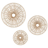 Sunburst Wall Decor, Natural, Set of 3
