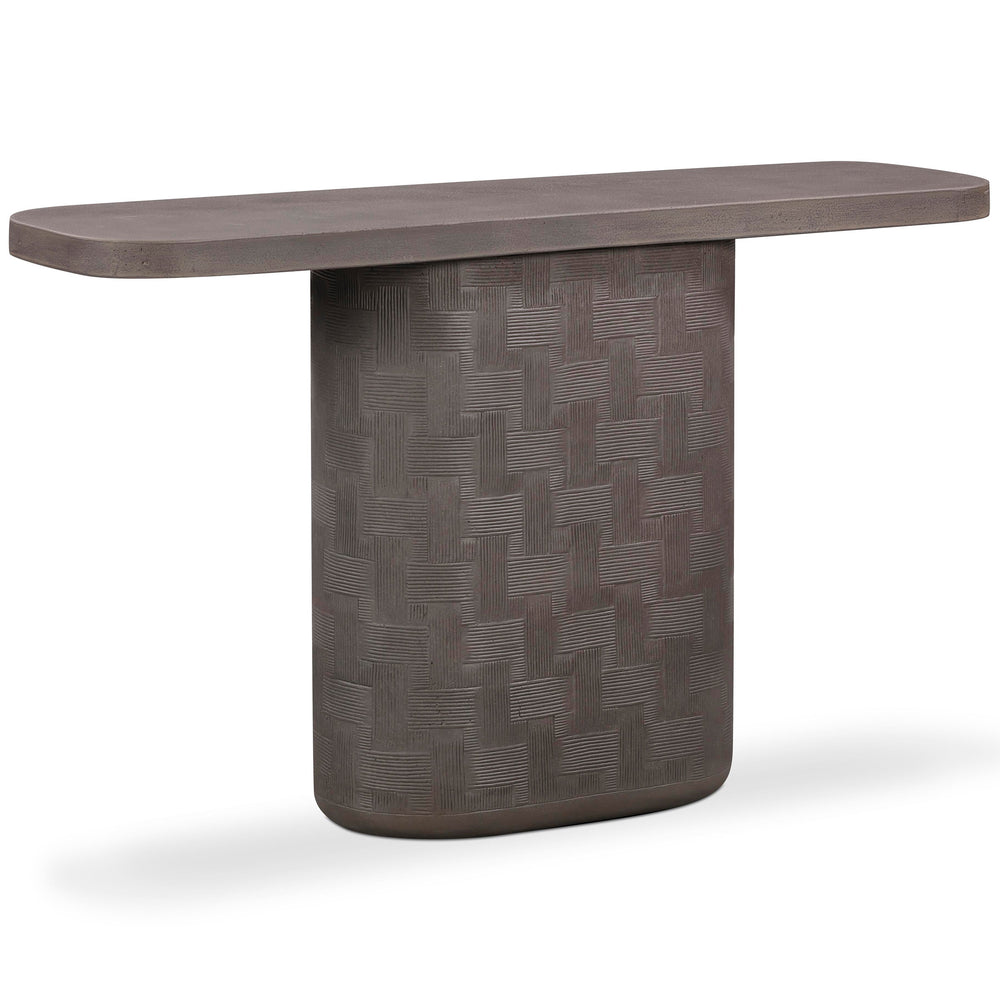 Suraya 55" Outdoor Console Table, Dark Umber