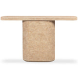 Suraya 55" Outdoor Console Table, Faux Travertine