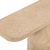 Suraya 55" Outdoor Console Table, Faux Travertine