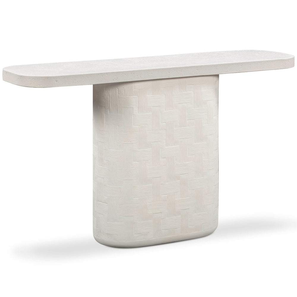 Suraya 55" Outdoor Console Table, Ivory