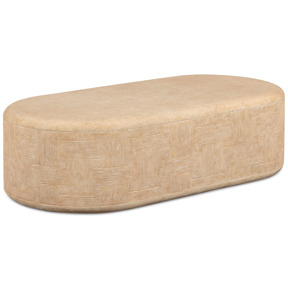 Suraya Coffee Table, Faux Travertine