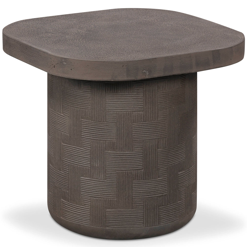 Suraya Outdoor Side Table, Dark Umber