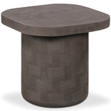Suraya Outdoor Side Table, Dark Umber