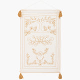 Surya Livabliss Wall Hanging Folk Tale FKL-1001, Ivory/Camel