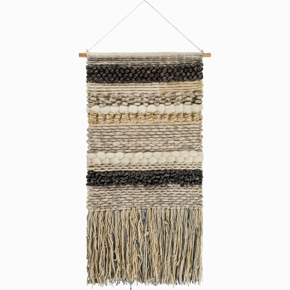 Surya Livabliss Wall Hanging Teresina TNA-1001, Cream/Charcoal/Tan