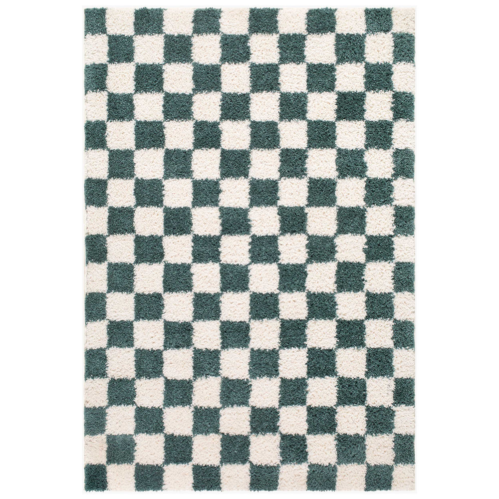 Surya Lovebliss Rug Czechia CZE-2303, Teal Checker