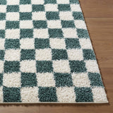 Surya Lovebliss Rug Czechia CZE-2303, Teal Checker