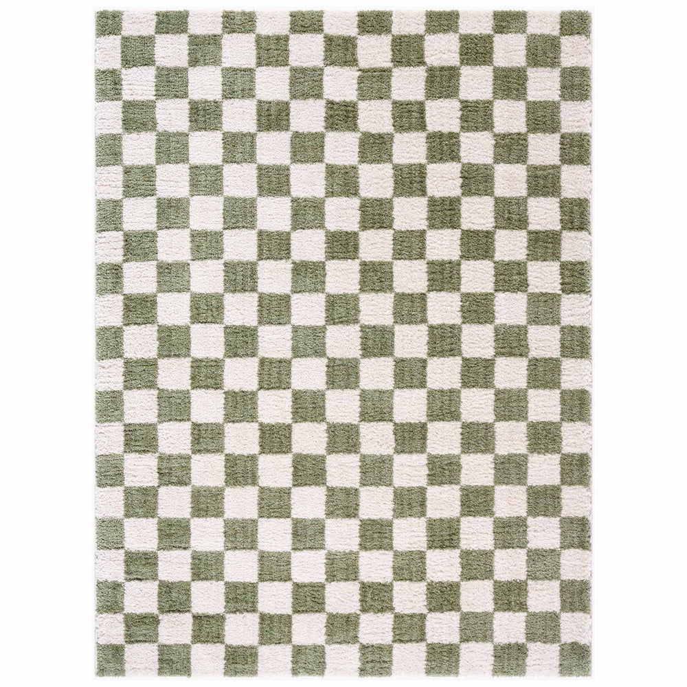 Surya Lovebliss Rug Fossay Shag FSG-2330, Green/Ivory