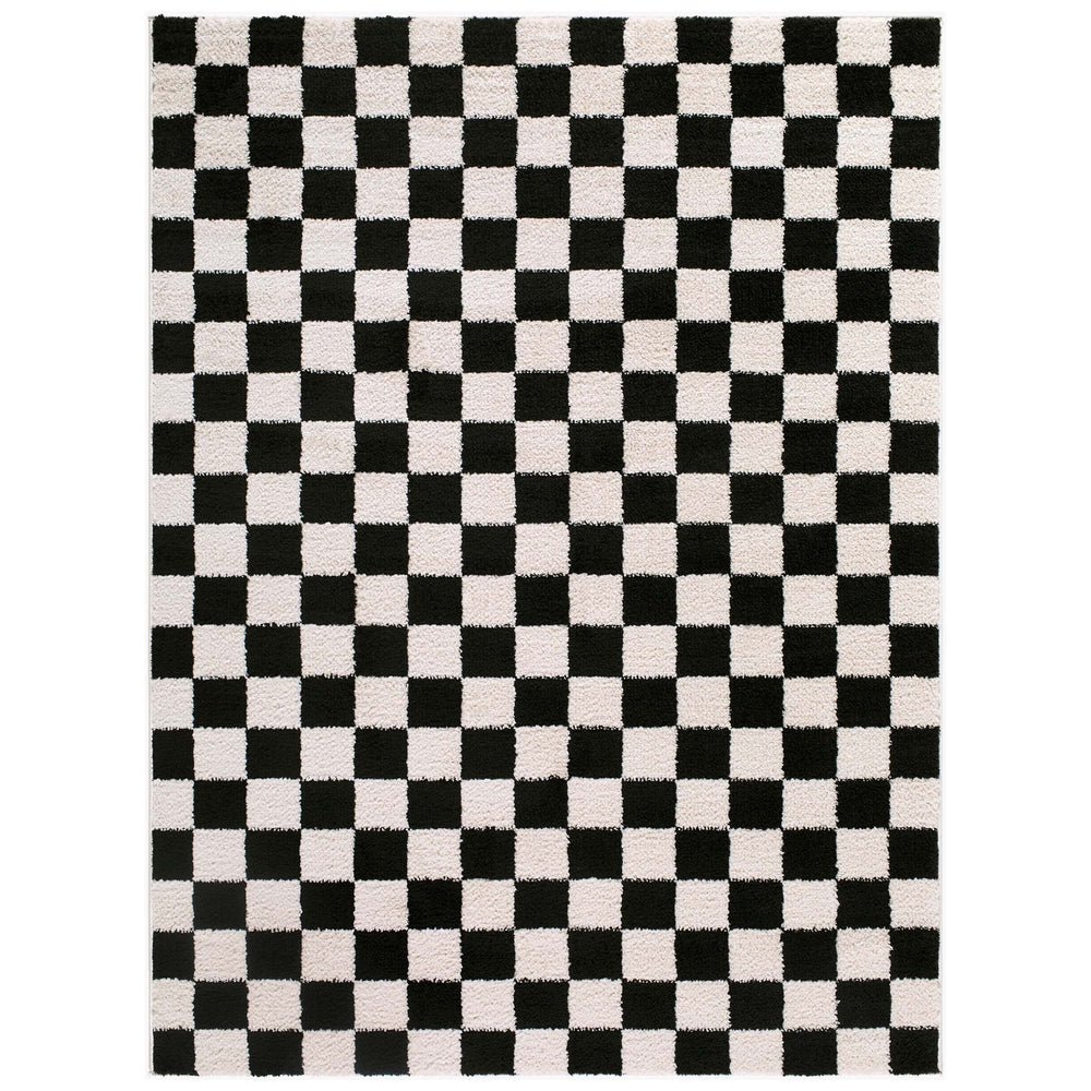 Surya Lovebliss Rug Fossay Shag FSG-2347, Black/Ivory