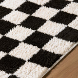 Surya Lovebliss Rug Fossay Shag FSG-2347, Black/Ivory