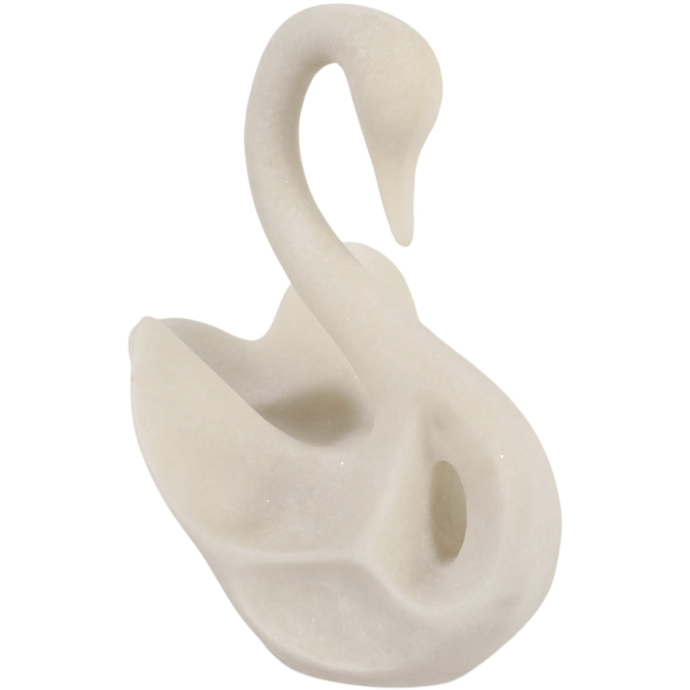 Swan Statuary, White-Accessories-High Fashion Home