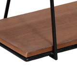 Swing-Like Wall Shelves, Black/Brown, Set of 2