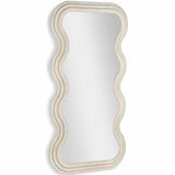 Swirl Floor Mirror, White