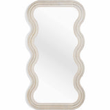 Swirl Floor Mirror, White