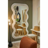 Swirl Floor Mirror, White