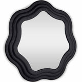 Swirl Round Mirror, Charcoal