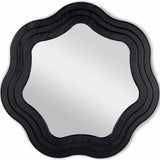 Swirl Round Mirror, Charcoal