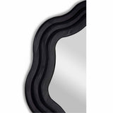 Swirl Round Mirror, Charcoal