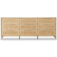 Sydney 9 Drawer Dresser, Natural-Furniture - Storage-High Fashion Home