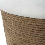 Sylas Ottoman, Off White-Furniture - Benches-High Fashion Home