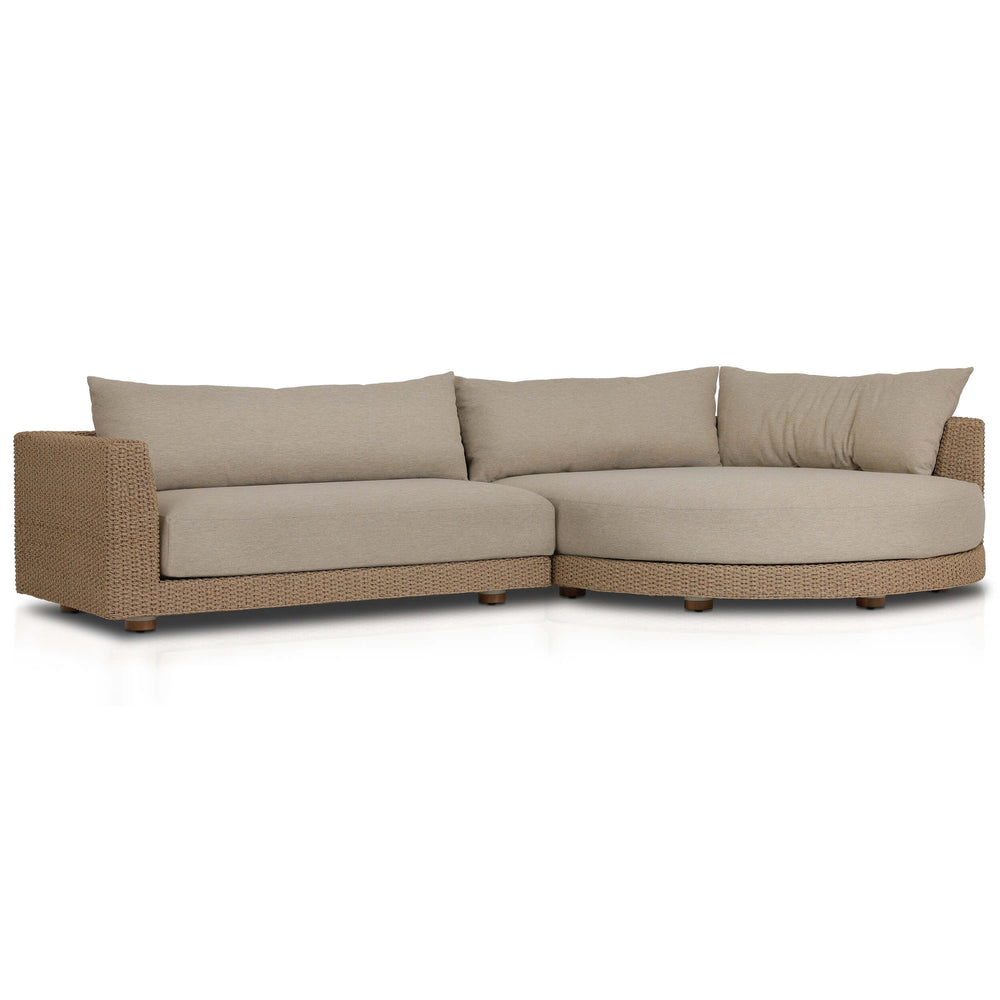 Sylvan 2 Piece Outdoor RAF Sectional, Dove Taupe