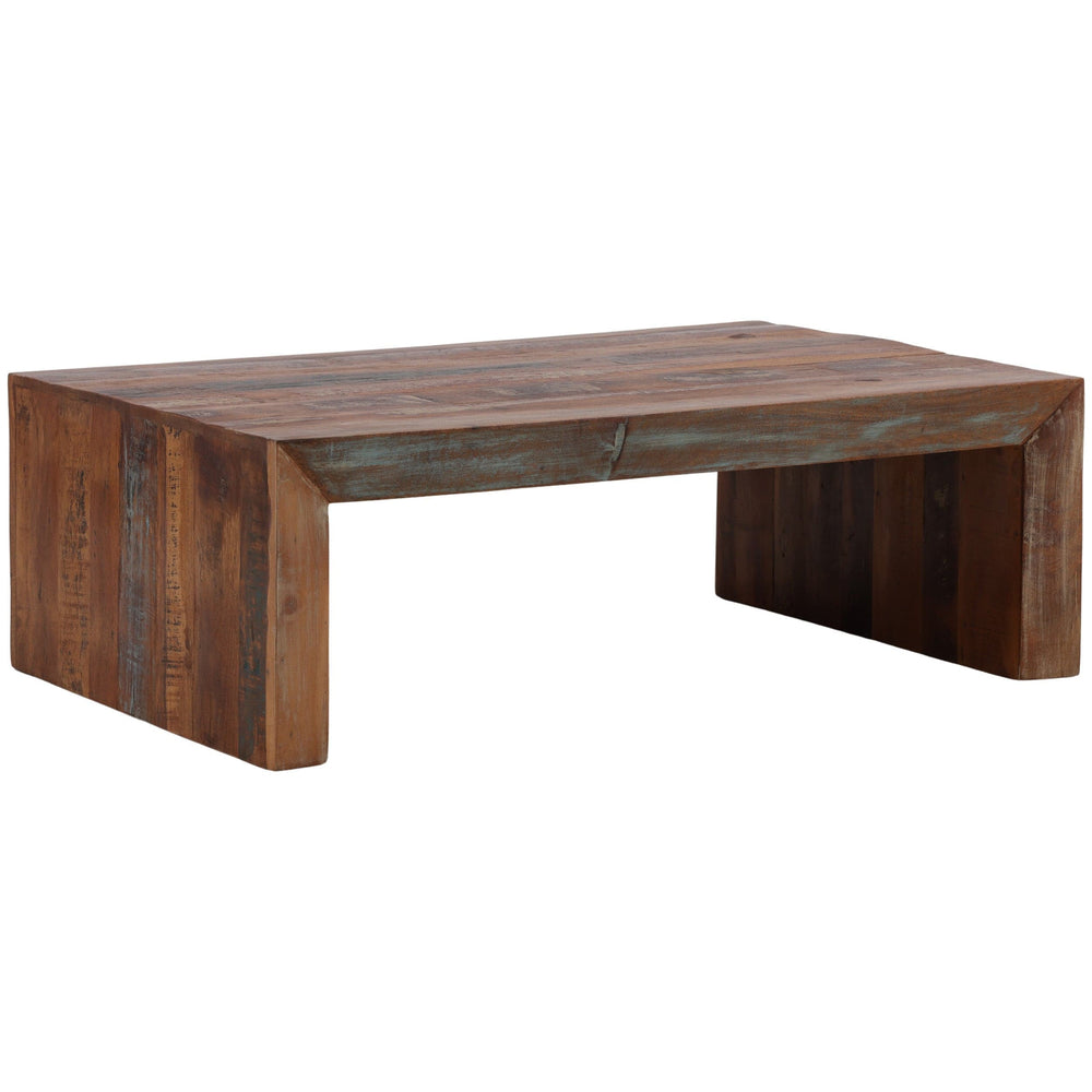 Sylvan Coffee Table, Distressed Medium Brown-Furniture - Accent Tables-High Fashion Home