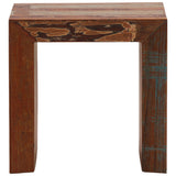 Sylvan Side Table, Distressed Medium Brown-Furniture - Accent Tables-High Fashion Home