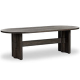 Sylvie Oval Dining Table, Brushed Dark Brown