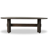 Sylvie Oval Dining Table, Brushed Dark Brown