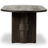 Sylvie Oval Dining Table, Brushed Dark Brown