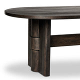 Sylvie Oval Dining Table, Brushed Dark Brown