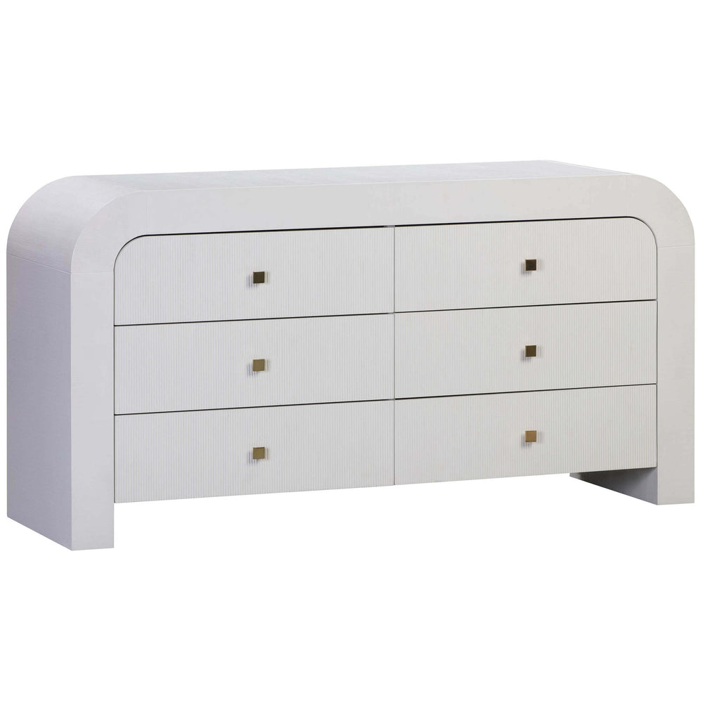 Hump 6 Drawer Dresser, White-Furniture - Bedroom-High Fashion Home