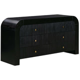 Hump 6 Drawer Dresser, Black-Furniture - Bedroom-High Fashion Home