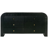 Hump 6 Drawer Dresser, Black-Furniture - Bedroom-High Fashion Home
