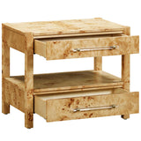Brandyss 2 Drawer Nightstand, Natural