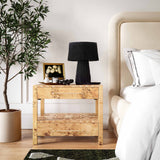 Brandyss 2 Drawer Nightstand, Natural