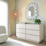 Sagura Dresser, Cream-Furniture - Bedroom-High Fashion Home
