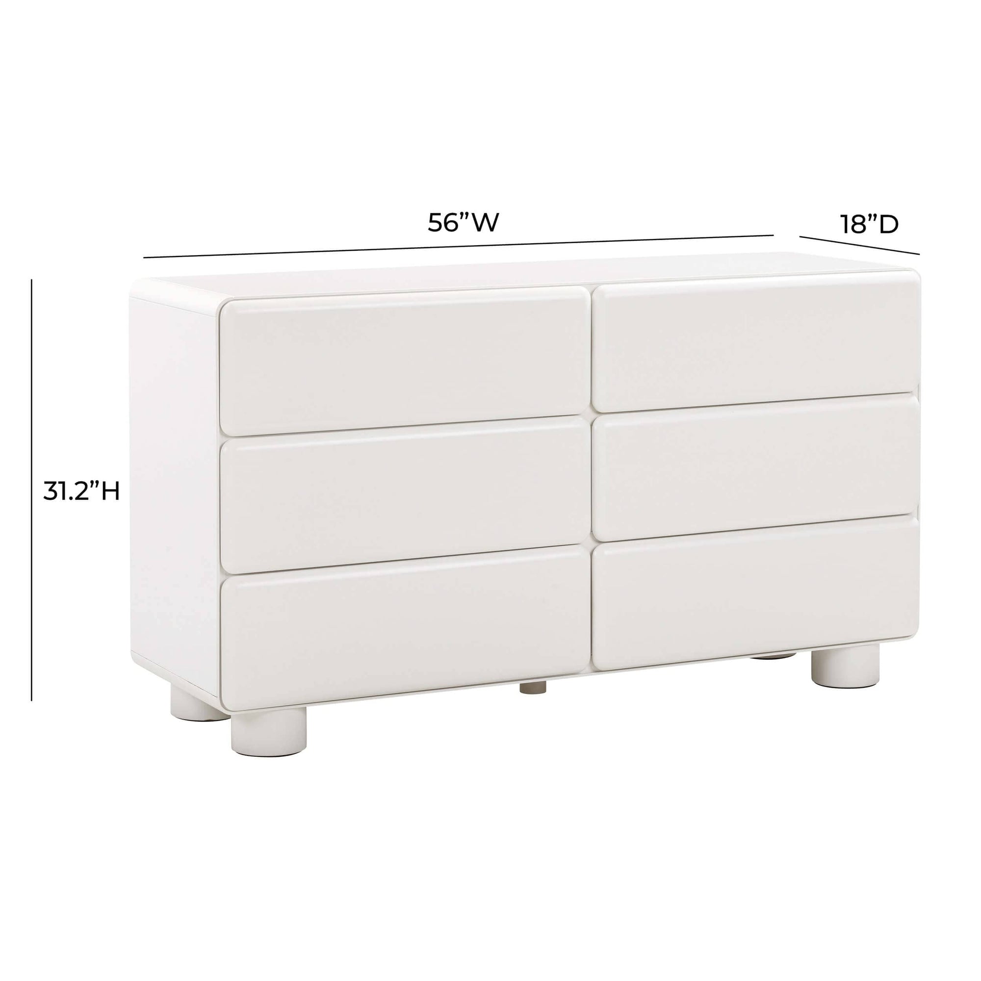 Tammy 6 Drawer Dresser, White – High Fashion Home Tammy 6 Drawer Dresser, White – High Fashion Home
