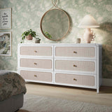 Patty 6 Drawer Dresser, White-Furniture - Bedroom-High Fashion Home
